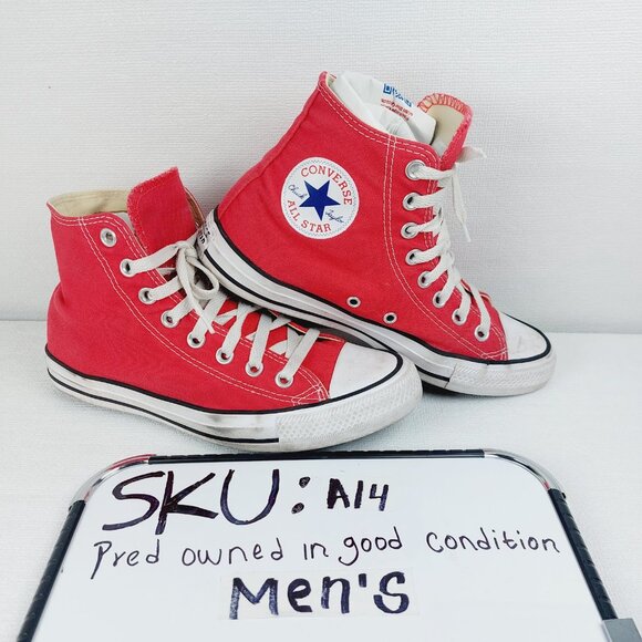 Converse Men's Red Chuck Taylor All Star High-Top Athletic Sneaker Size 6.5 - Picture 12 of 12